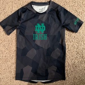 Norte Dame youth small.  Navy/gray with green lettering